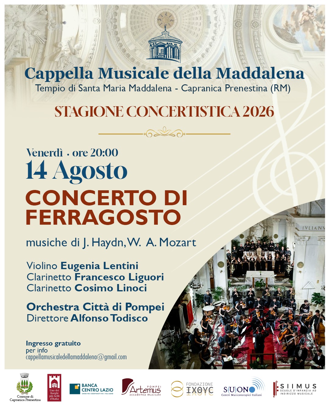 Concerto 14 agosto 2026