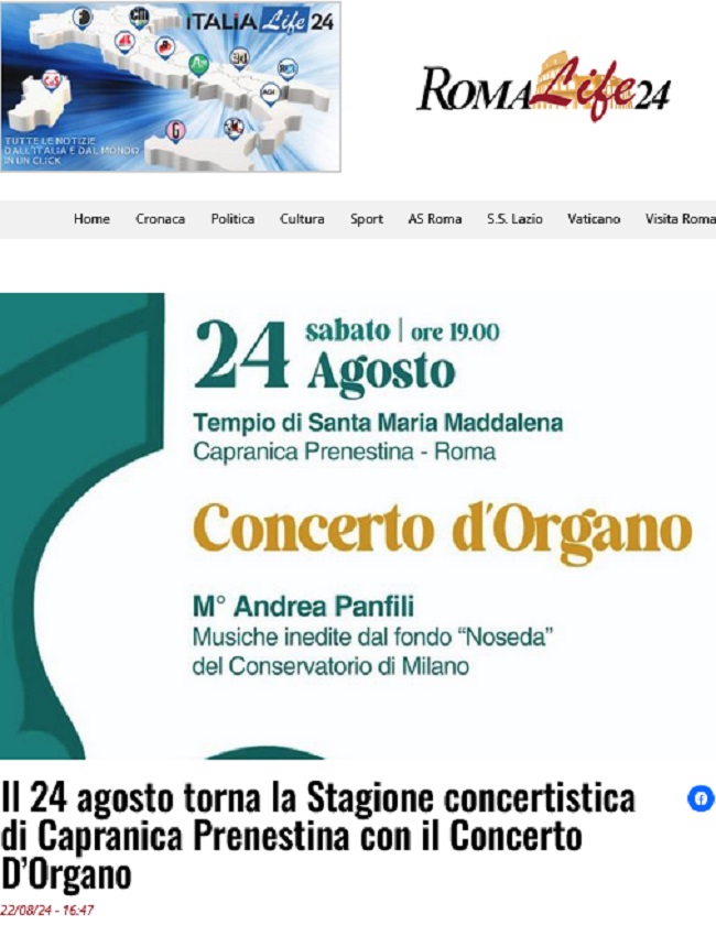 ConcertoOrgano24agosto2024 RomaLife24