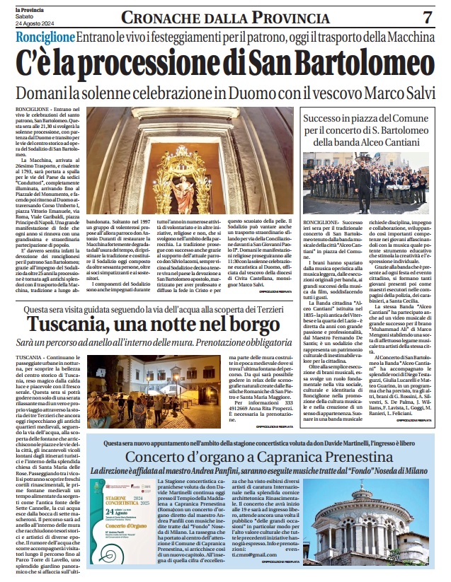 LaProvincia 24 agosto2024